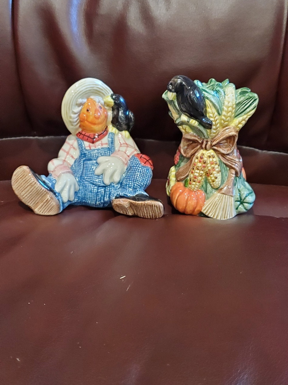 Vintage Scarecrow Salt & Pepper Shakers